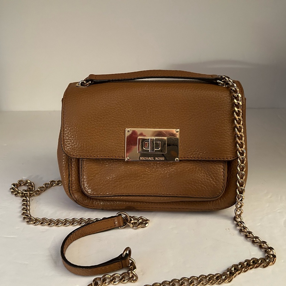 Michael Kors Tan Leather Crossbody Bag
